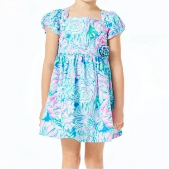 NWT! Lilly Pulitzer Mini Katrina Dress In Full Bloom. Girls size 14. Brand new - Picture 2 of 4